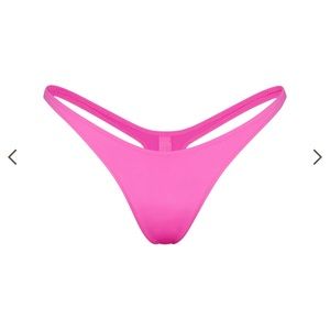 SKIMS SWIM Taffy Pink Thong Bottoms
